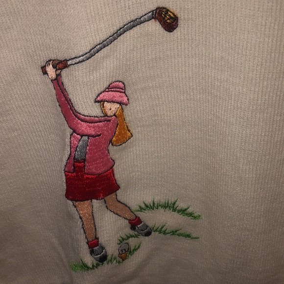 Andreno Argenti women’s golfer embroidered sweater medium - Picture 3 of 10